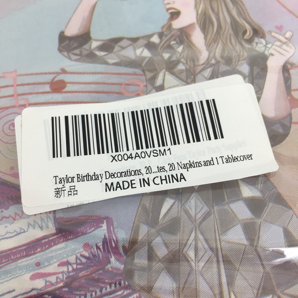 Taylor Swift Themed Birthday Party Supplies Napkins Plates Tablecover Decoration - Picture 8 of 8